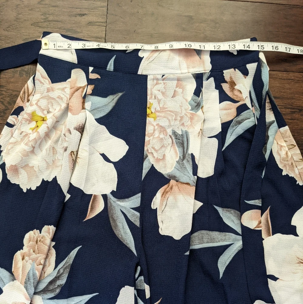 High Waist Wide Leg Pants Floral Print - Picture 4 of 10